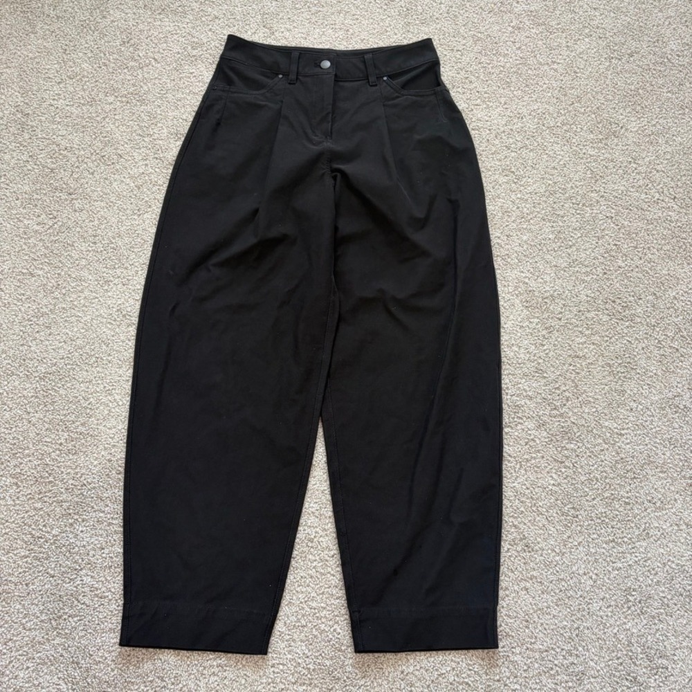 Lululemon City Sleek Barrel Leg Pant Womens 27 Black Office Business Casual